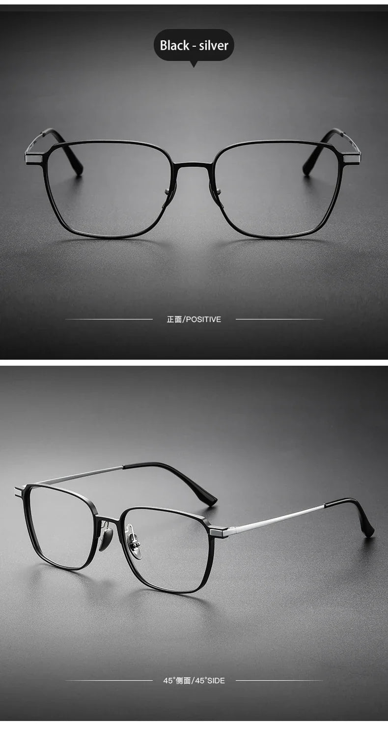Aluminum Titanium Legs Men's Business Classic Anti-Blue Light Computer Glasses Reading Glasses Customizable Lenses 20229