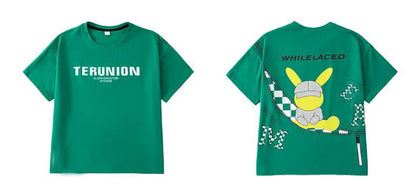 Summer Boys Cotton Alphabet Cartoon T-Shirt Tops+Patchwork Plaid Shorts Pant Set School Kids Tracksuit Child 2PCS Outfit 5-14Yr