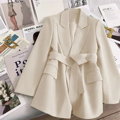 New 2026 Women's Blazer Coat Spring Autumn Korean version Self Cultivation Suit Jacket Temperament Versatile Female Suit Top