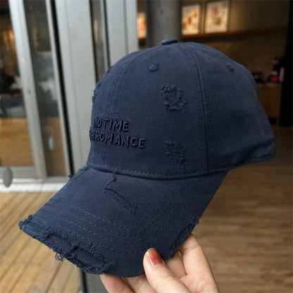 New Big Head Sports Hat Women Versatile Embroidery Contrasting Baseball Cap Men Outdoor Leisure Sunshade Adjustable Hip-hop Hat