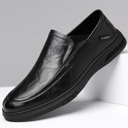 2026 Spring Business Casual Shoes for Men Solid Color New Designer Half Slippers Shoes Male Fashion Soft Sole Leather Shoe Man