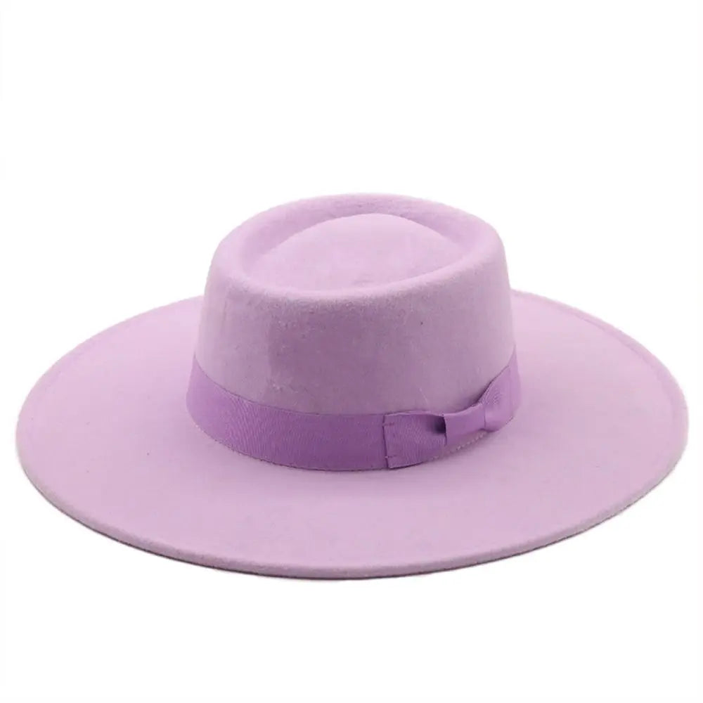 Fashion Retro Bow Ladies Cap Women Bowler Hat Derby Hat Fedora Wide Brim