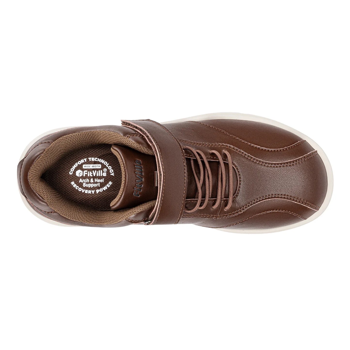 Men Wide Walking Shoes Casual Comfortable Oxford Shoe Lightweight Arch Support Non-Slip Leather Business Sneakers