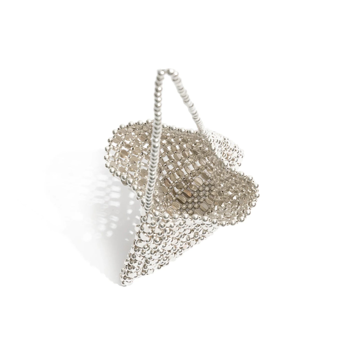 Handmade Bead Bag Bead Glitter Woven Phone Bag Luxury Bags for Women Shiny Sequins Shoulder Crossbody Bag Evening Hobos