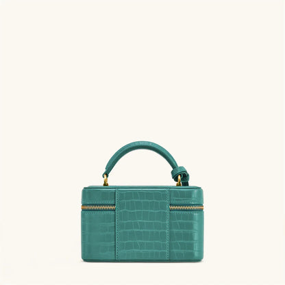 Women Shoulder Bag Crossbody Handbag Croc Embossed Small Square Box Purse French Vintage Messenger Bags Exquisite Ladies