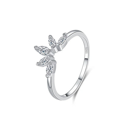 Trendy 5A Zircon Crown Rings for Women Exquisite Wedding Party Matching Band Real 925 Sterling Silver Jewelry Wholesale