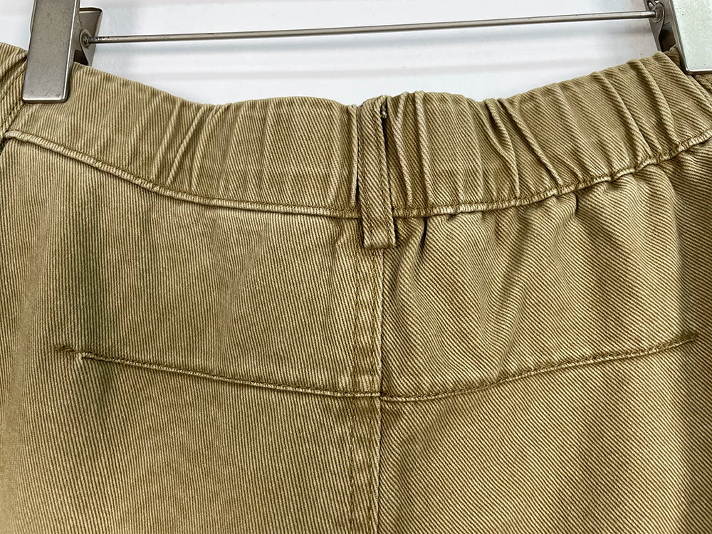 Japanese Streetwear High Quality Long Staple Cotton Twill Cargo Pants Men Harajuku Plus Size Casual Work Pants Baggy Trousers