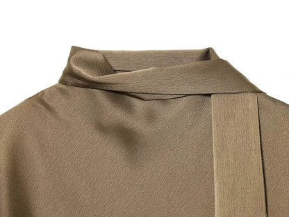 Elegant Sexy Chic Women Mini Dress Asymmetrical Scarf Collar Dress Fashion 2026 Spring Summer Holiday Night Out Dress