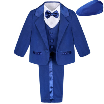 Baby Boy Baptism Outfit Infant Tuxedo Christening Wedding Birthday Celebration Formal Gentleman Suit White 6 Months to 3 Years