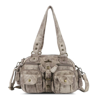 Vintage Bag Women Small Handbags Satchel Top-handle Handbag PU Shoulder Bag Fashion Dumpling Pack Multi-pockets Shoulder Bags