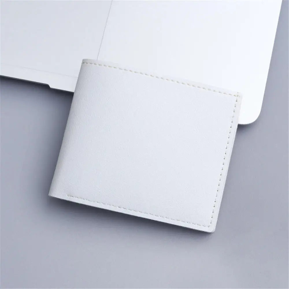 Lychee Texture Leather Card Clip Short Men'S Coin Purse Wallet Business-Style Cash Money Purse Multi Patchwork Card Slot Holder