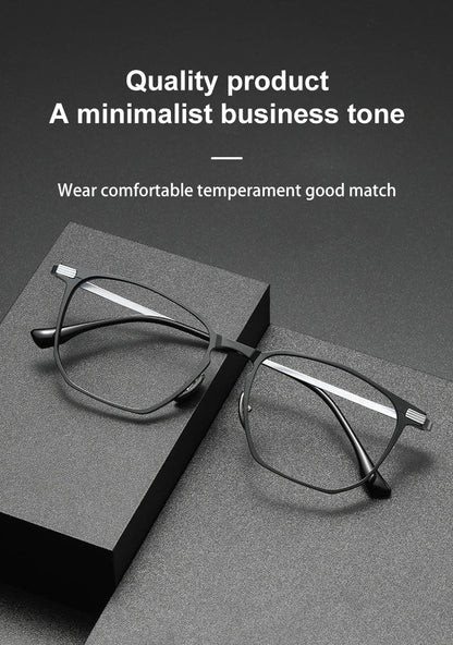 Ultra-light Aluminum Titanium Business Fashion Eyeglasses  Anti-Blue Light Reading Glasses Men Myopia Prescription 20241