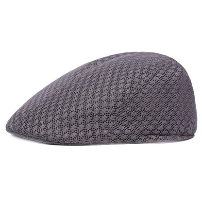 2023 New Summer Casual Beret Hat Unisex Mesh Flat Caps Newsboy Style adjustablr Fashion Breathable Summer Hat for Women Men Caps