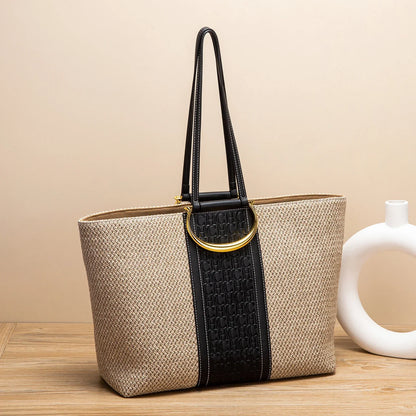 Women's Vacation Beach Bag Storage Bag Women's Tote Bag New Large Capacity Brand Grass Weaving High Quality Handbag