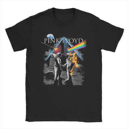 Wish You Were Here Cool Band Men Women T Shirt Rock Music PF Tee Shirt Short Sleeve T-Shirt Pure Cotton 4XL 5XL 6XL Clothes