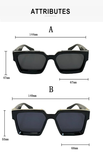 Millionaire Square Sunglasses For Men Retro Sunscreen Sunglasses Women Trendy And Fashionable Vintage Fashion Glasses Zonnebril