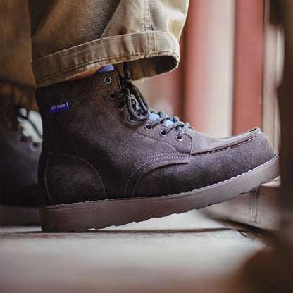 Men's Retro Brown High Top Work Boots Chunky Sole  Lace-Up Cow Suede Thermal Combat Boots for Autumn and Winter Shoes