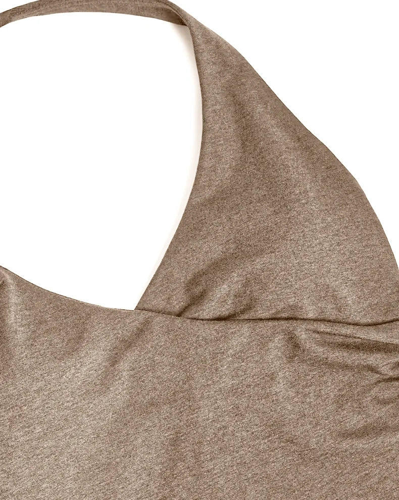 Women's Yoga Suits Camisole Backless Nude Beautiful Back Neck Hanging Bra Flared Pants Fitness Set