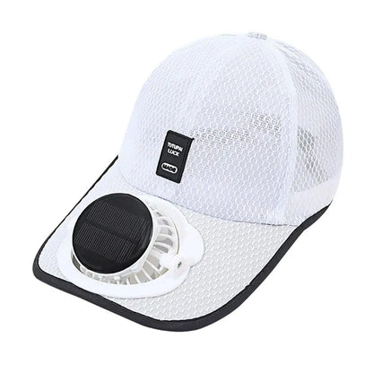 Breathable Sunhat with Solar Fan Sun Block Baseball Hat with Solar Fan USB Charging Fan Outdoor Sunhats Sunscreen Sunshade Hats