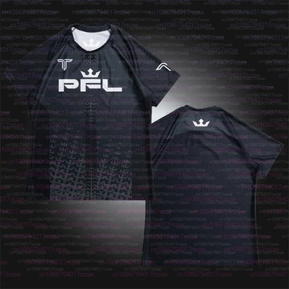 PFL Walk 2025 Boxing Jersey Men Summer Sparring MMA Uniform Clothing Outdoor Sports Short Sleeve Supporter T-Shirt Oversized Top