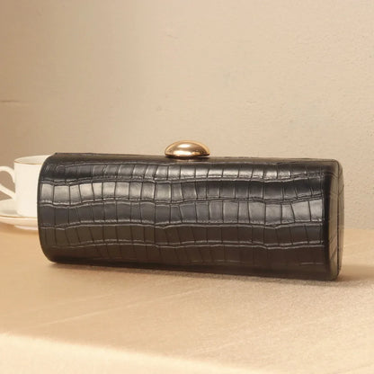 Chic Pu Leather Box Bag Female Glossy Golden Elegant Clutch Ladies Wedding/birthday Party Evening Purse Hard Purse and Handbag