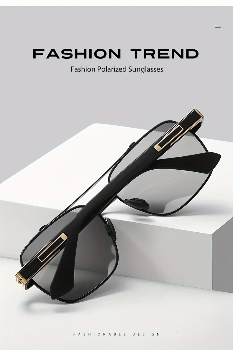 Brand Design Square Polarized Sunglasses Man Photochromic Sun Glasses Woman Anti-glare Driving Goggles Oculos zonnebril heren