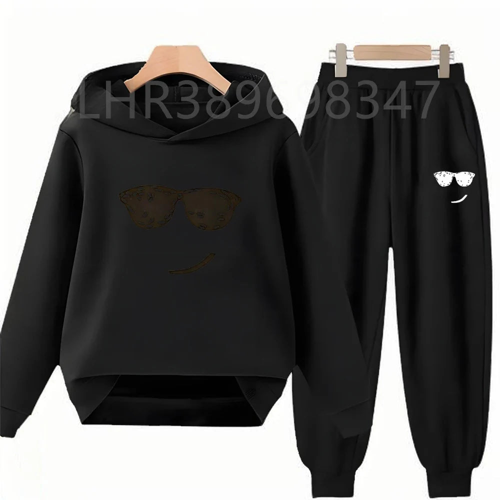Fashion Hoodie Kids 3-12 Years Boys Girls Casual Sports Tops+Pants 2pcs Sets Children Long Sleeves Spring Autumn New Clothes