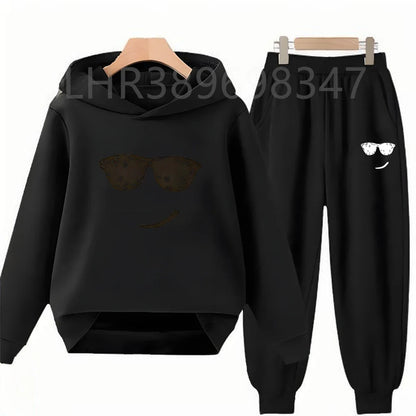 Fashion Hoodie Kids 3-12 Years Boys Girls Casual Sports Tops+Pants 2pcs Sets Children Long Sleeves Spring Autumn New Clothes
