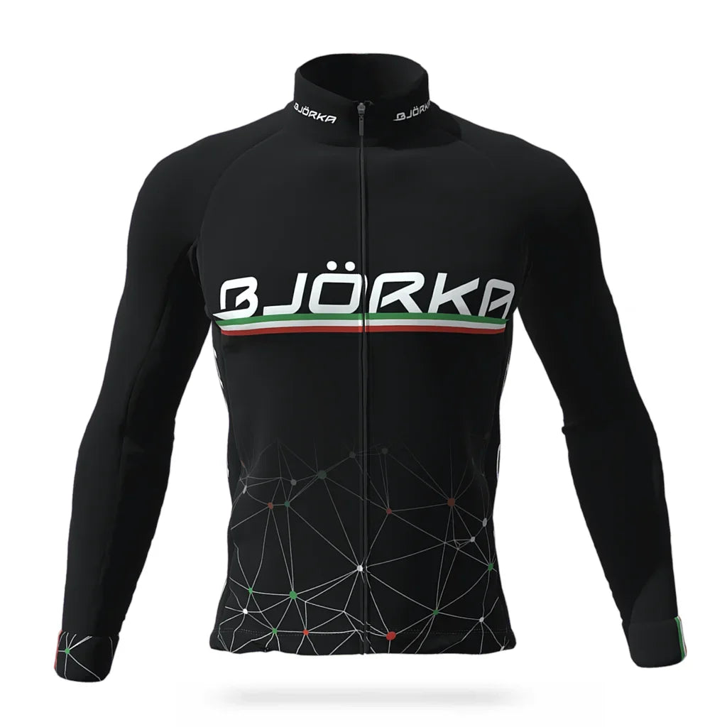 Winter Cycling Thermal Fleece Long Sleeve Jerseys Chamarras De Hombres Men's Pro Team Bicycle Jackets 3 Rear Pockets Coat