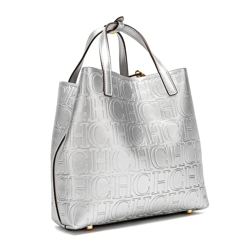 Colour Simple Design Fashion Handbag Pure Large Capacity Exquisite Versatile Classic Retro Style Women's