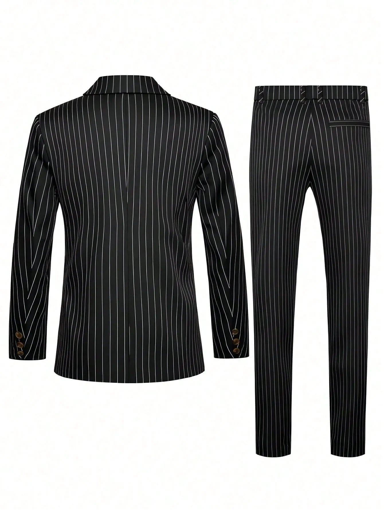 Men's Suit Sets Men's Striped Suits Dress Pants for Business Dinners and Weddings
