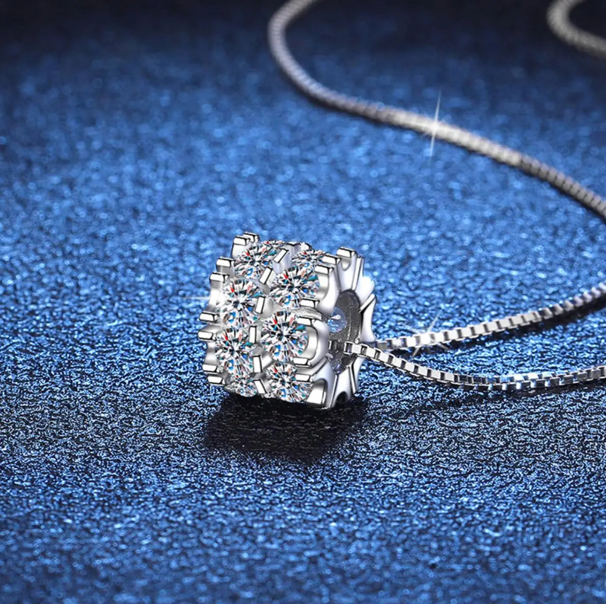 Moissanite Necklaces for Women 925 Sterling Silver Necklace with 1.6CT Diamond 18K Plated Pendant Dainty Jewelry Gift