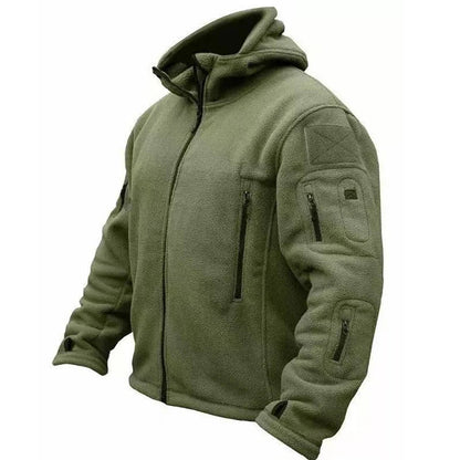 Men Polar Fleece Tactical Winter Autumn Hiking Fishing Camping Trekking Thermal Jackets Outdoor Sports Hood Caro Coat Softshell