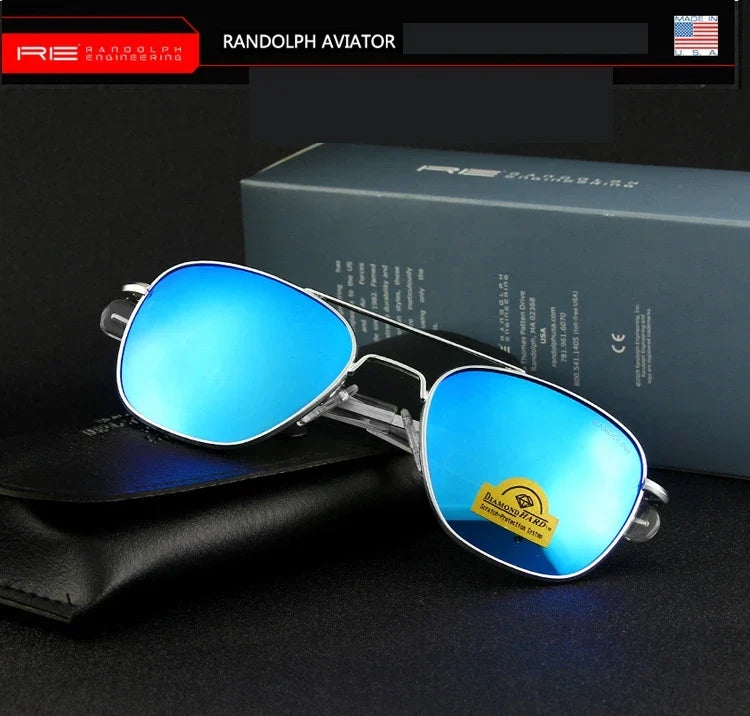 RE Pilot Sunglasses Men Top Quality Brand Designer AGX Tempered Glass Lens AO Sun Glasses Male