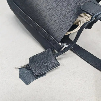 Top Layer Cowhide Leather Handbag European Sle Buet Bag Fre Vegetable Basket Ladies Handbag Soft Handle Casual Faion