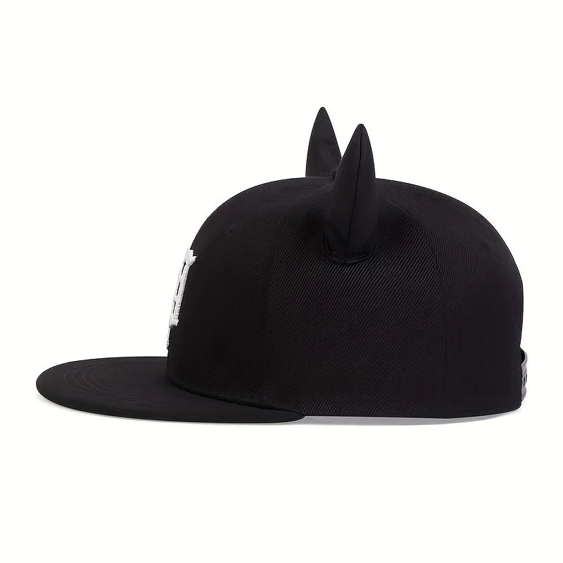 Unisex Personality P Letter Embroidery Ox Horn Hip-hop Hats Outdoor Adjustable Casual Baseball Caps Sunscreen Hat