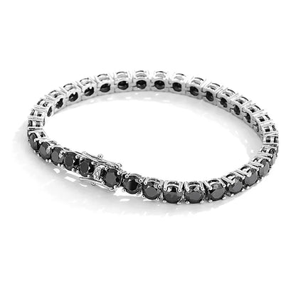 2mm 3mm 5mm Black Moissanite Tennis Bracelet For Women Man Gift S925 Sterling Silver Sparkling Lab Diamond Hand Chain
