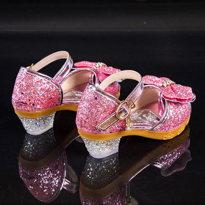 2026 Spring New Children's Shoes   Princess  Shoes Girl's Fashion Sandals Crystal Princess Shoes