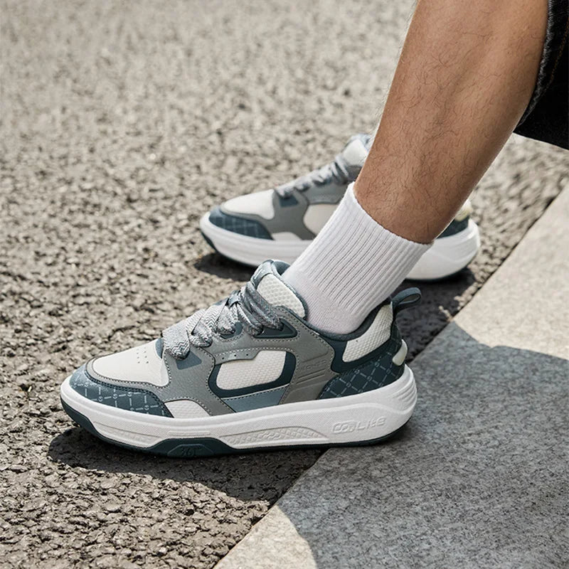 Men Board Shoes Synthetic Leather Upper Comfort Chunky Anti-slip Durable Commuter Sneakers Male 672616614