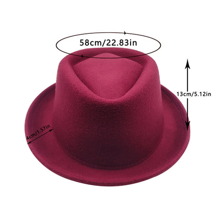 Men's small top hat retro jazz hat small brim fashionable and versatile