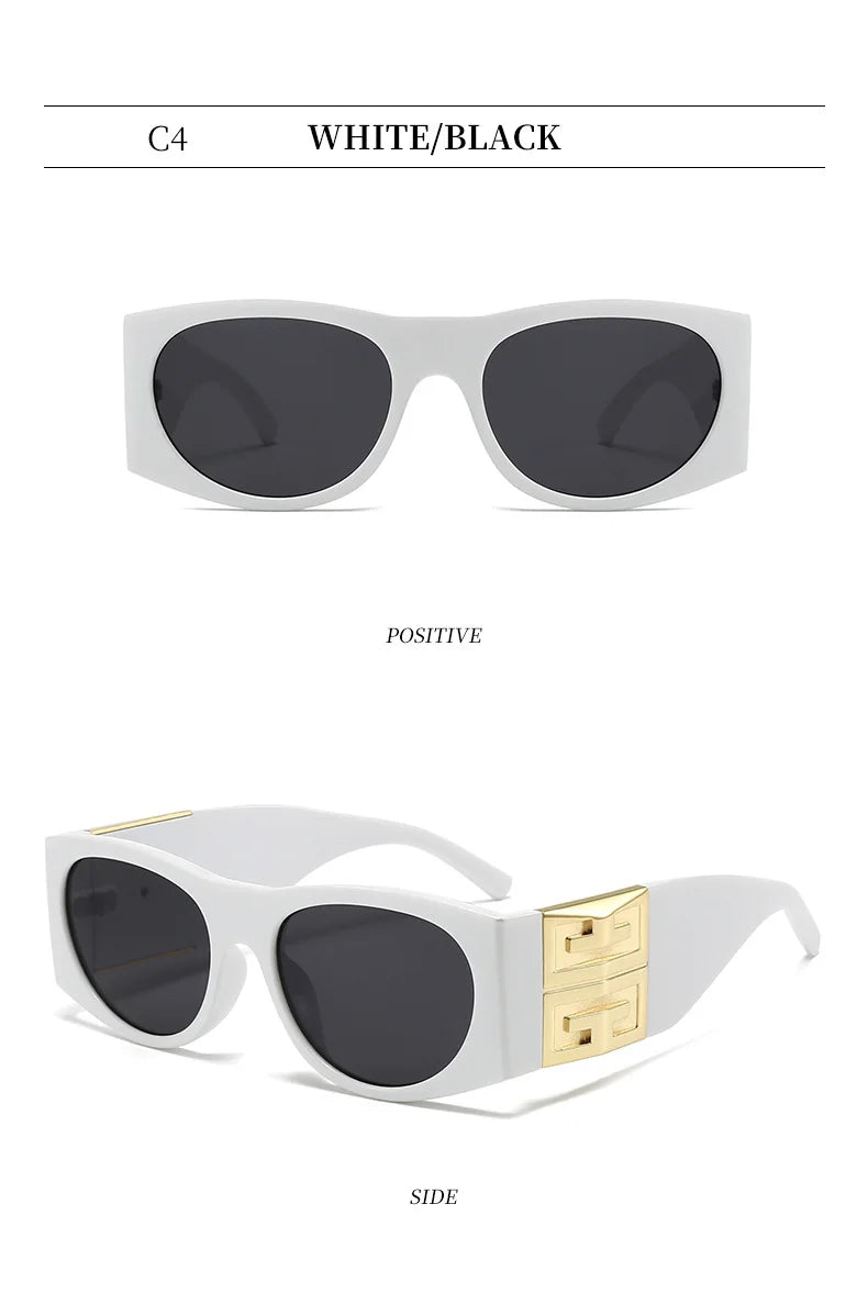 2025 Luxury Designer UV400 Large Frame Sunglasses Women Men New Trendy Sun Glasses Ladies Vintage Cool Gafas De Sol Eyeglasses