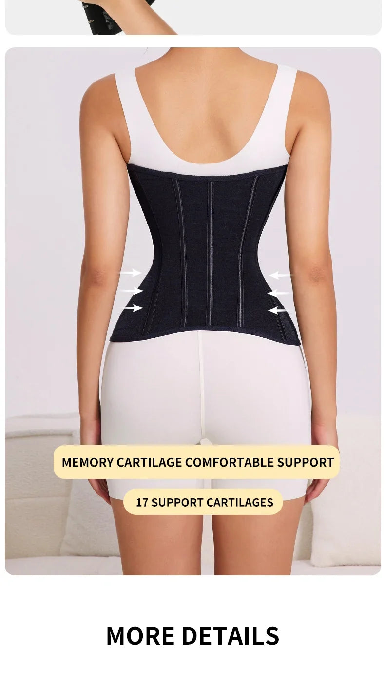 U-shaped Waist Trainer Corset Workout Body Shaper Breast Lifted Waist Trainer Soft Steel Bone Slimming Women's Shapewear
