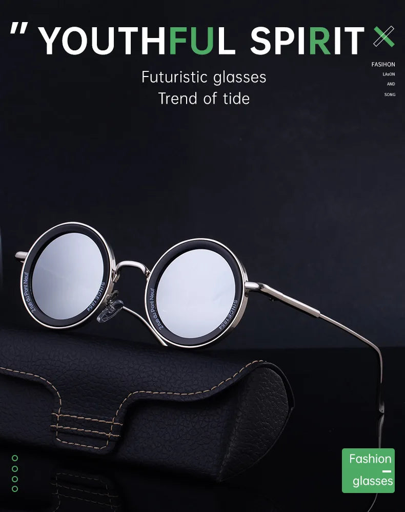Round Steampunk Sunglass Men Vintage Punk Sunglasses Women Trendy Retro Fashion Glasses Gafas De Sol Hombre Lunette Soleil Femme