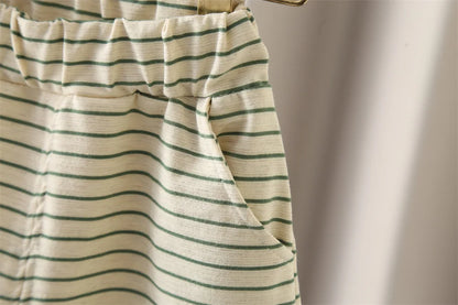 New Summer Baby Boy Clothes Set Toddler Boys Striped Cartoon T-shirt Short Pant 2-Piece Casual Infant Children's Clothing Outfit