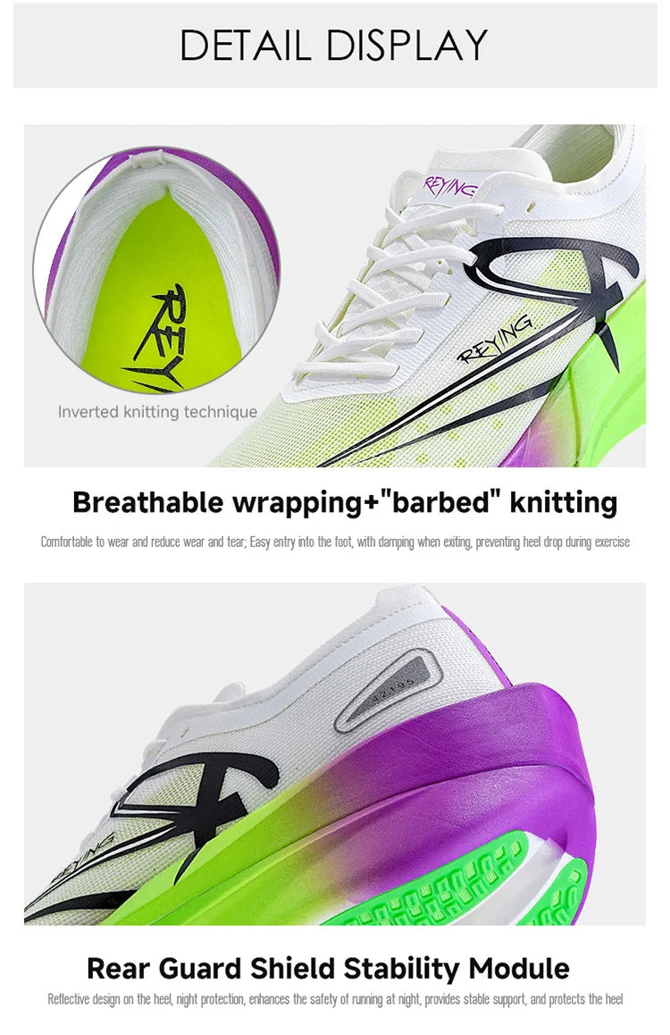 Men‘s Professional Full Carbon Plate Marathon Running Shoes Light Cushioning PB Mid Long Training Sneakers Women 25126