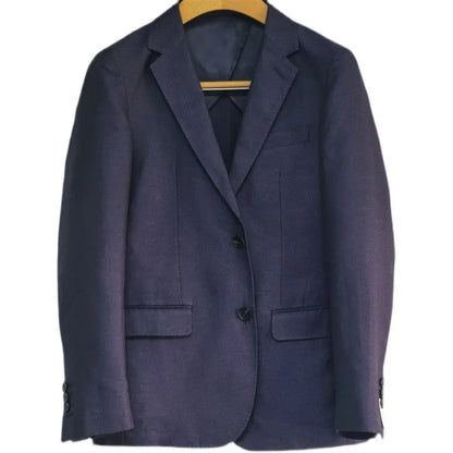 Men's Spring and Summer New Linen Blazer, Thin Vintage British Style Suit Jacket, Linen Material for Middle-Aged Business