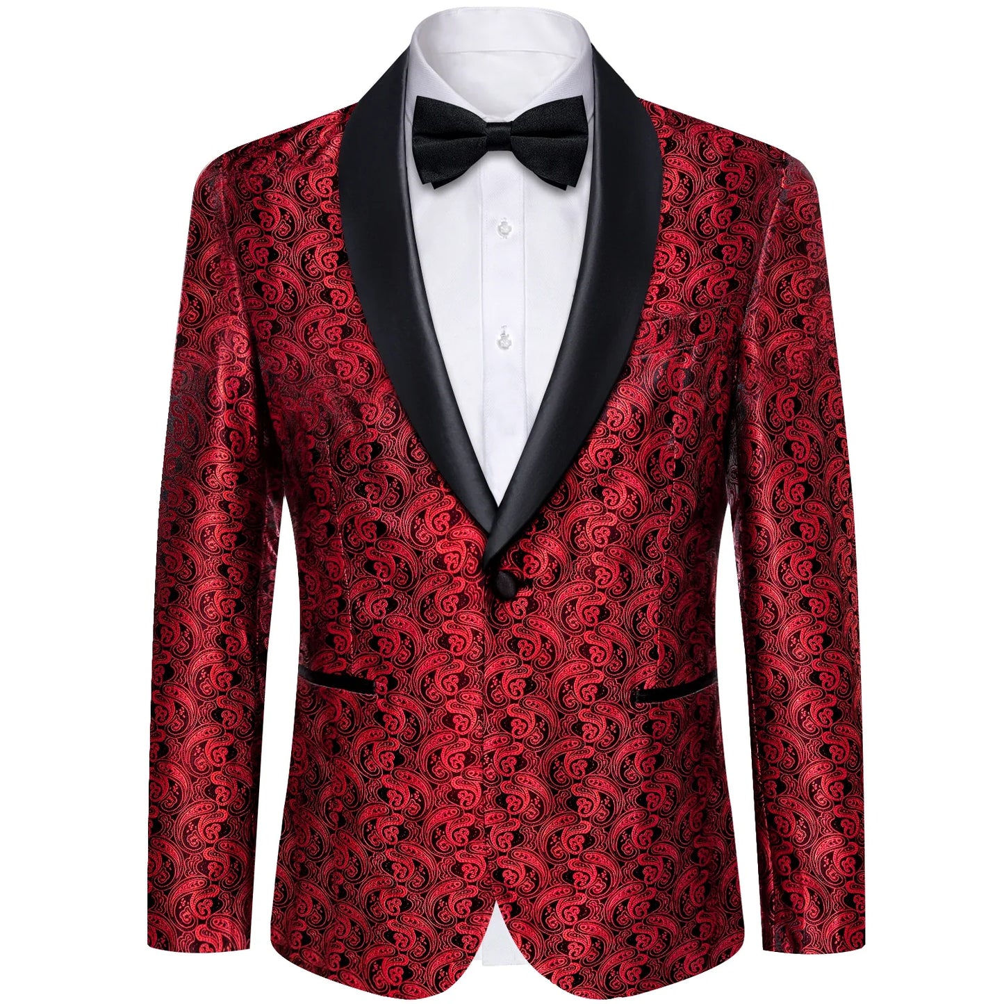 Men's Suits Blazer Green Red Silver Color Paisley Luxury Wedding Prom Business Banquet Suit Coat Men Clothing Jacket