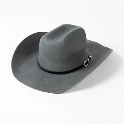 New Autumn Winter Women Fedoras with Belt Buckle Wide Brim Rolled Wool Cowboy Hat M L Size Obtainable