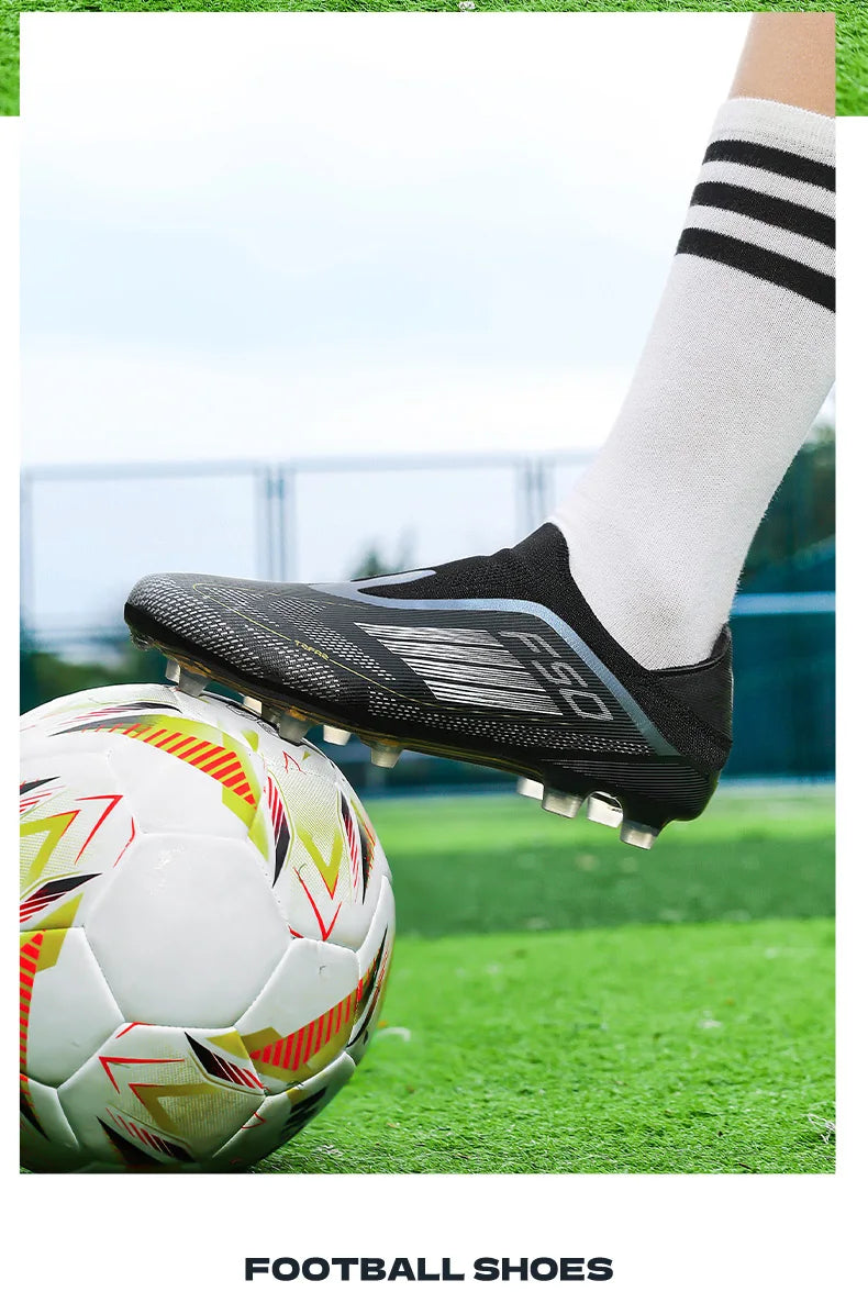 New Men Football Boots Sneakers Soccer Shoes Cleats Long Spikes Ultralight Match Breathable Indoor TF Training Drop Shipping