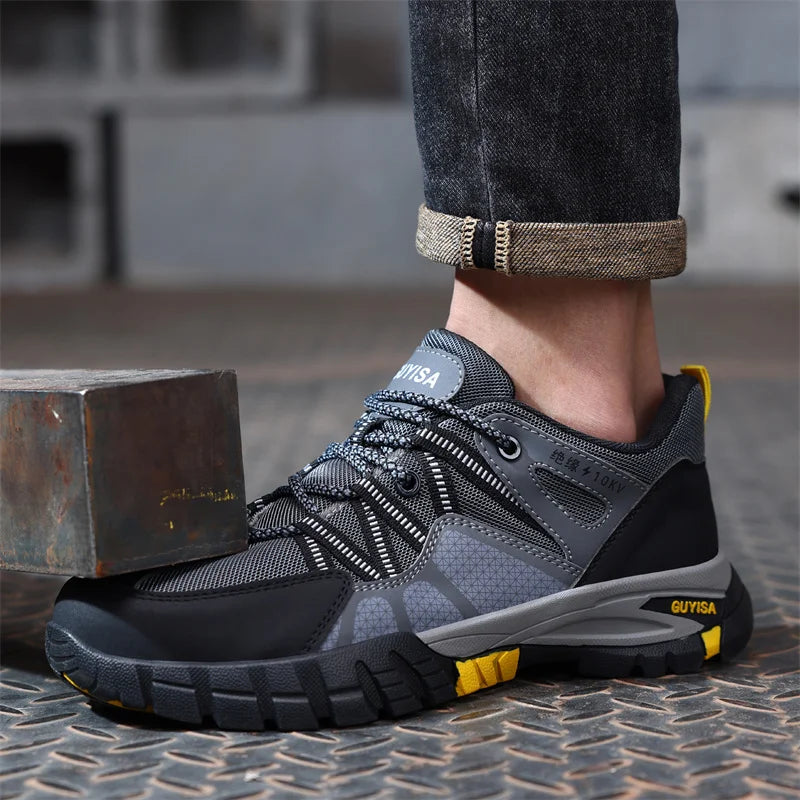Latest 2024 Fashion Insulation 10KV Men Safety Work Shoes Sneakers Steel Toe Anti Smashing Indestructible Male Footwear